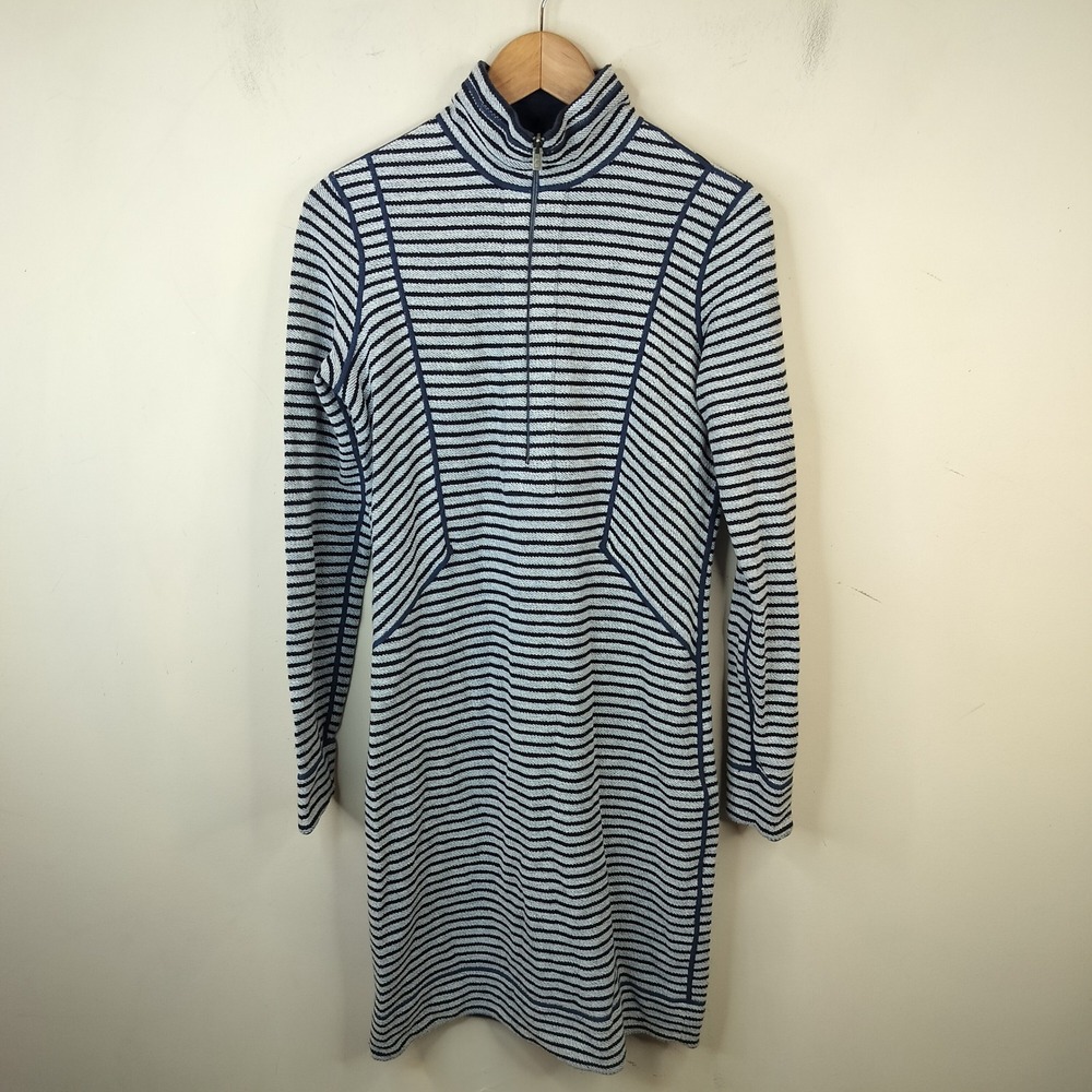 Tommy Bahama Reversible Dress XS Striped Blue Half Zip Pullover Cotton